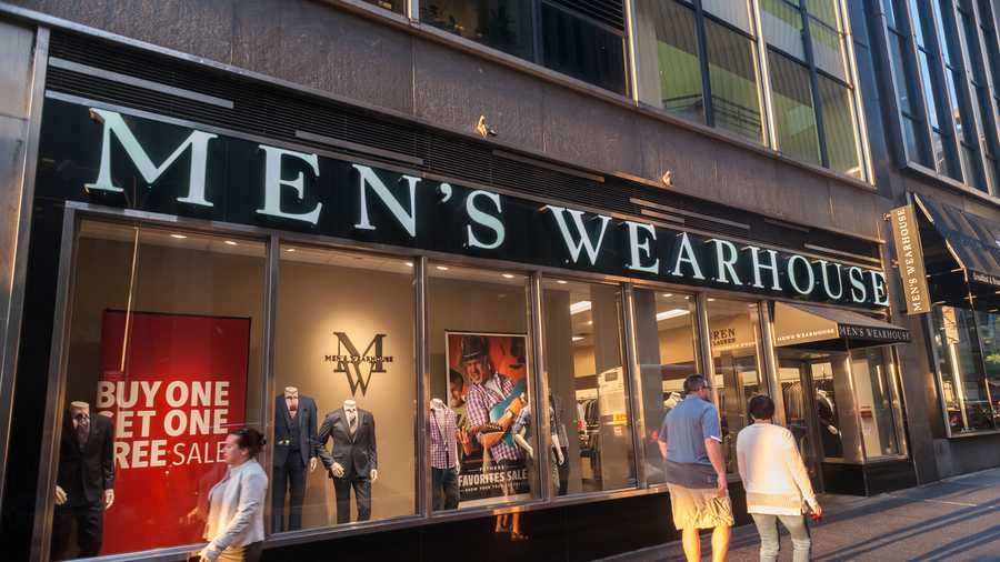 A Men's Wearhouse clothing store is seen in New York on Tuesday, June 16, 2015.