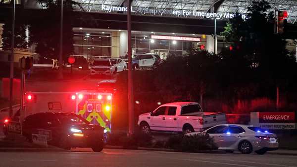 Activity at Wake Med emergency room, following a shooting in Raleigh, N.C., on Thursday, Oct. 13, 2022.