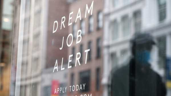 NEW YORK, NEW YORK - MAY 06: A 'help wanted' sign is displayed in a Manhattan store on May 06, 2022 in New York City. A new report from the Labor Department shows that America's employers added 428,000 jobs in April, keeping the unemployment rate at 3.6%. Following a day that saw a drop of over 1000 points over inflation fears, the Dow Jones Industrial Average was down over 200 points in morning trading.  (Photo by Spencer Platt/Getty Images)