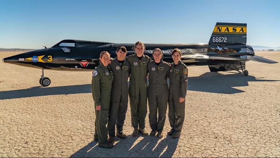 The women of class 2020A of the U.S. Air Force Test Pilot School at Edwards Air Force Base.