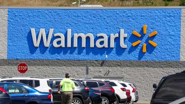 BLOOMSBURG, UNITED STATES - 2022/08/18: The Walmart logo is displayed outside their store near Bloomsburg.