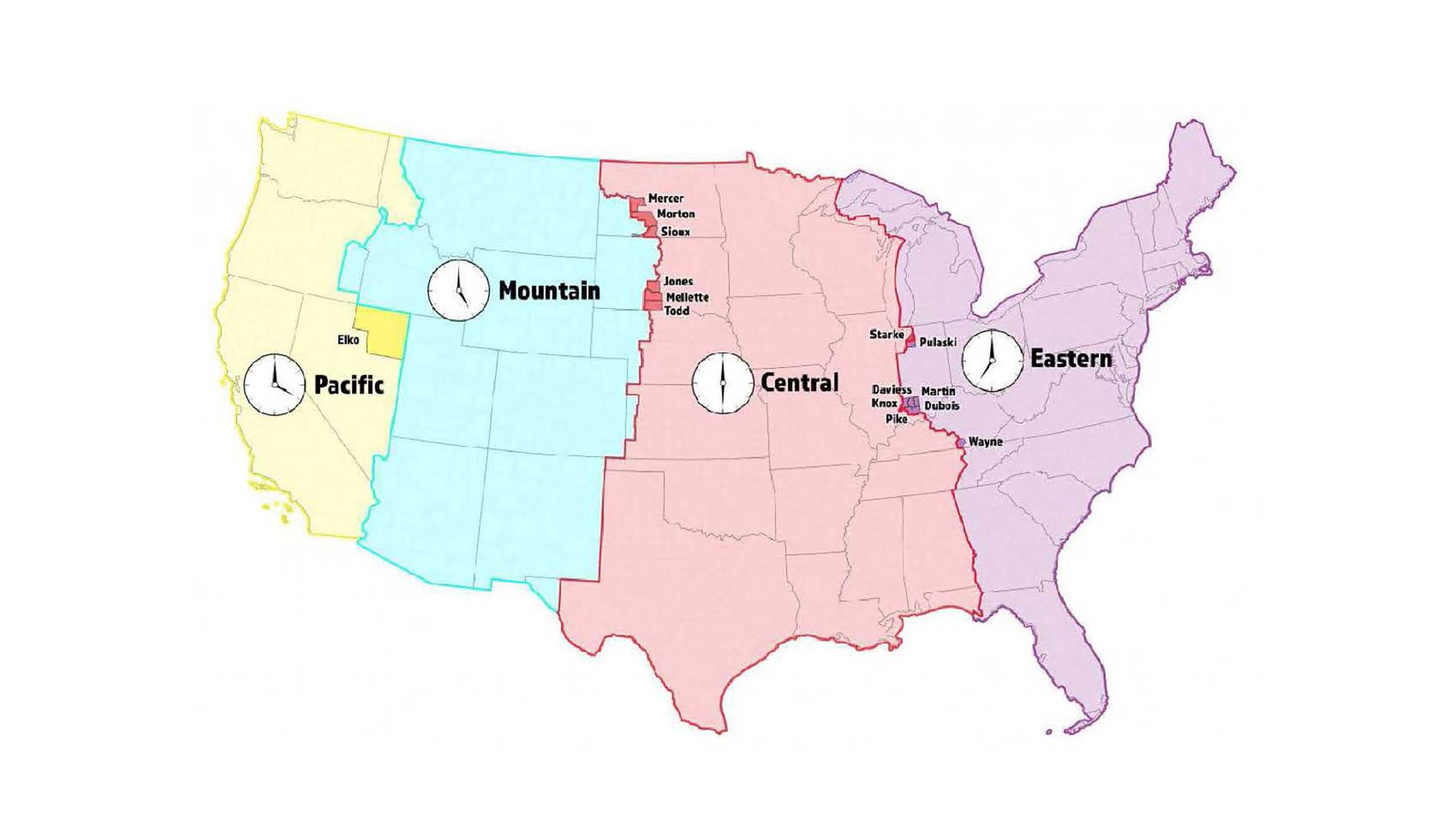 DOT to map out nation's time zones after report shows no official map 