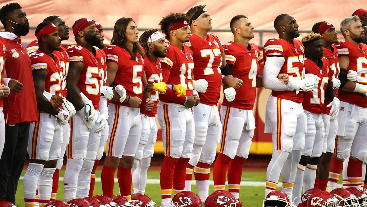 NFL brings back social justice helmet decals, end zone stencils