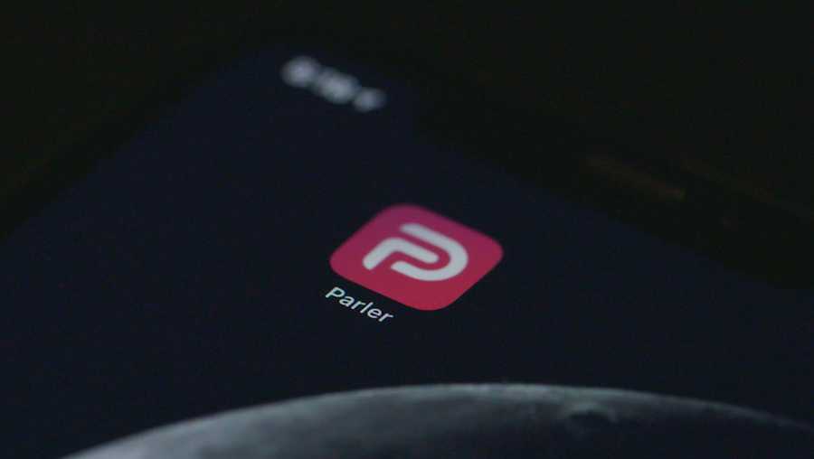 The messaging app Parler is shown in this file photo.