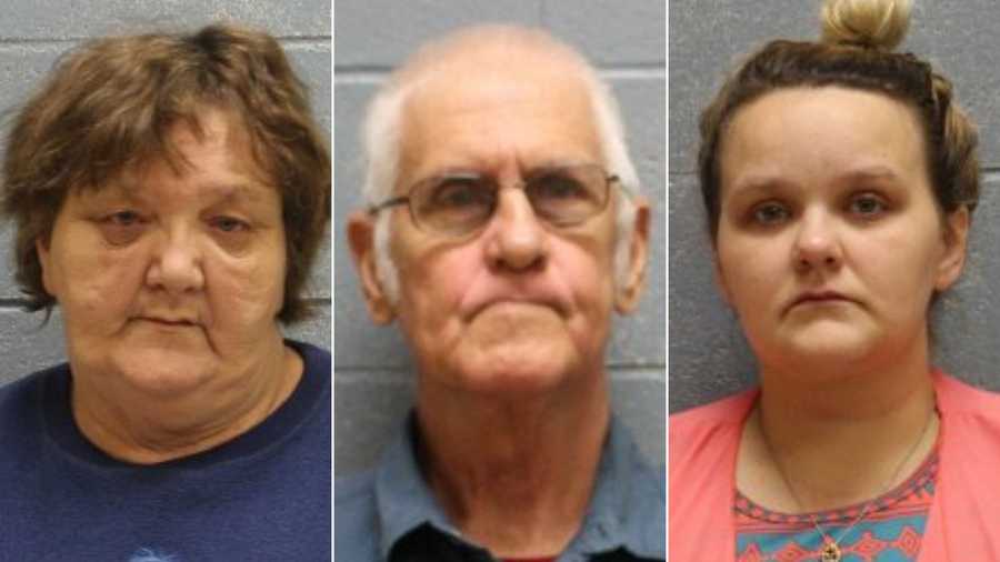 Pamela Deloris Bond, 66; James H. Bond, 69; and Kylla Michelle Mann, 30, each faces two counts of aggravated child abuse of a child younger than 6 and two counts of reckless endangerment, the sheriff's office said.
