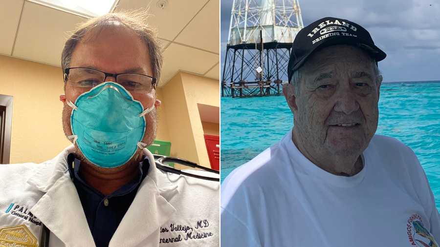 Dr. Carlos Vallejo, left, and his father, Dr. Jorge Vallejo, died of coronavirus within weeks of each other. Both were hospitalized on Father's Day.