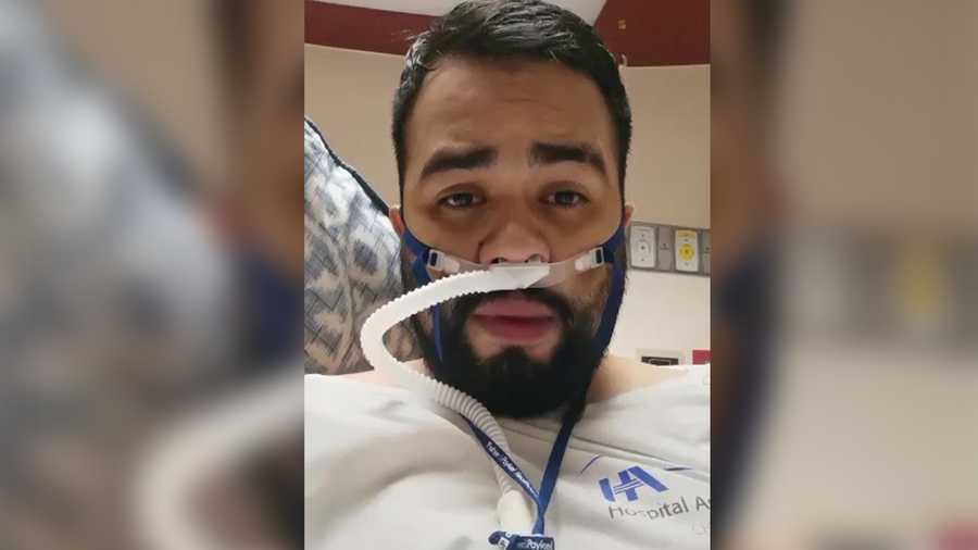 Sergio Humberto Padilla Hernandez was hospitalized with Covid-19 when filmed a message for his family.