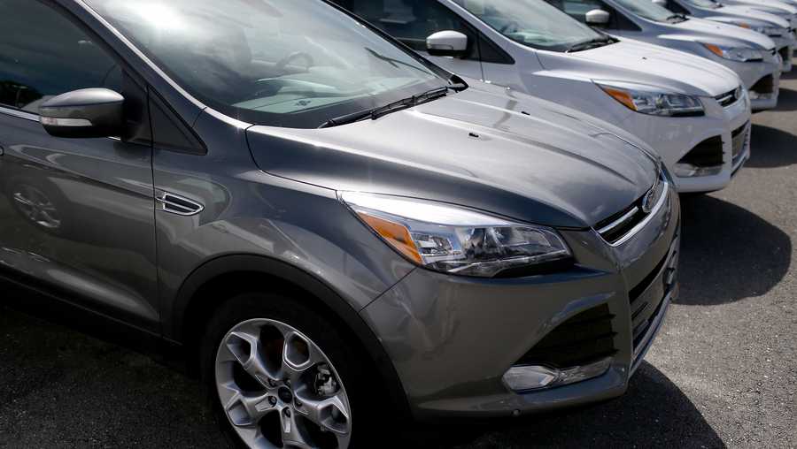 MIAMI, FL - SEPTEMBER 26:  A Ford Escape is seen on a dealerships lot on September 26, 2014 in Miami, Florida.