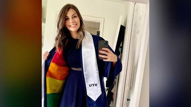A BYU student flashed a Pride flag at graduation to honor LGBTQ students like herself - Vimarsana News