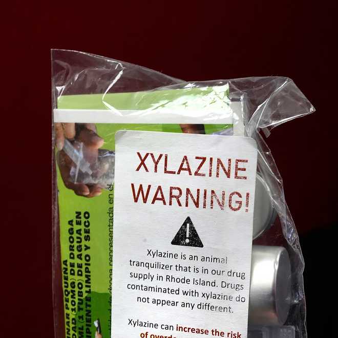 A&#x20;fentanyl&#x20;drug&#x20;testing&#x20;kit&#x20;warns&#x20;about&#x20;the&#x20;dangers&#x20;of&#x20;xylazine,&#x20;which&#x20;is&#x20;not&#x20;yet&#x20;detectable&#x20;in&#x20;street&#x20;testing.