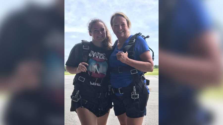 Jeanna Triplicata, left, and her grandmother, Renee Sands, went skydiving together.