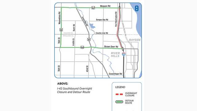 I-43 southbound overnight closure - Vimarsana News