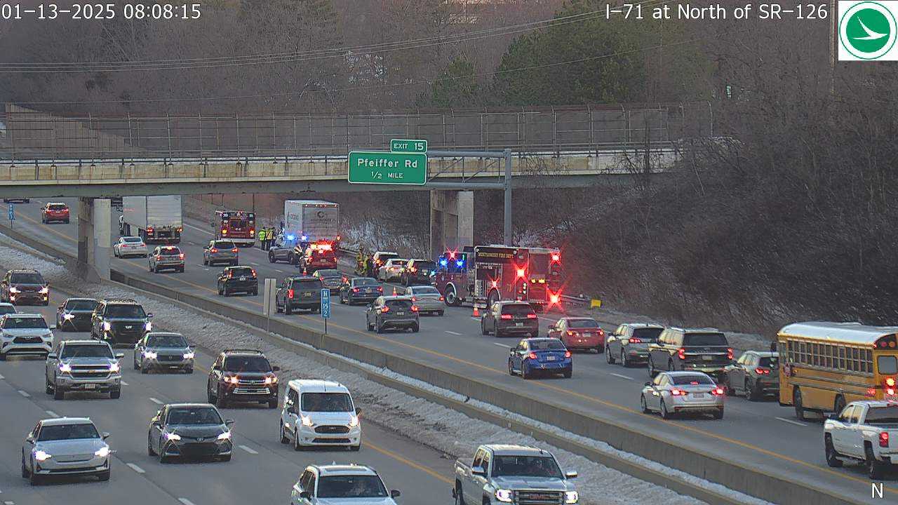 Crash with injuries reported on I-71 northbound in Montgomery