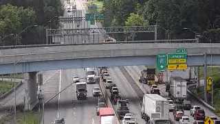 A PennDOT traffic camera shows the traffic at the scene.