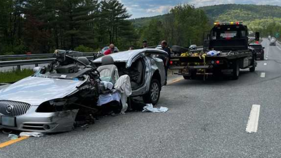 90-year-old hospitalized after wrong-way crash on I-89