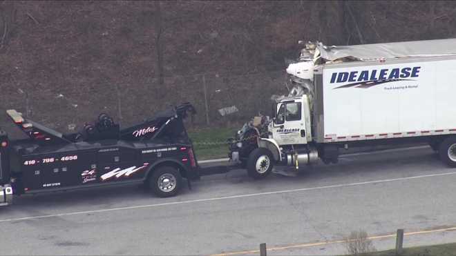 Tractor-trailer, truck collide on northbound Interstate 95