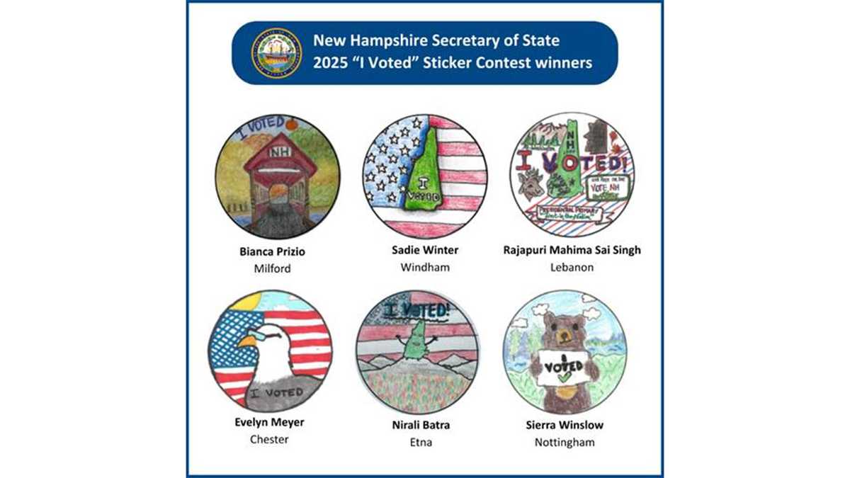 New Hampshire Secretary of State's Office reveals winning 'I Voted' stickers
