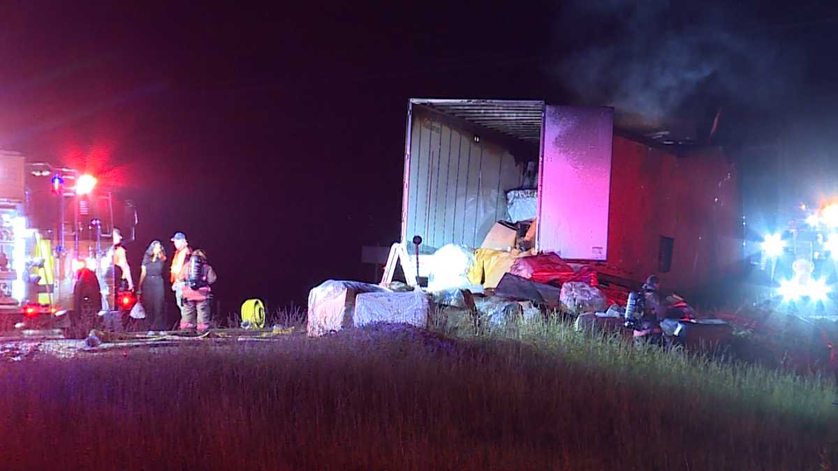 Lanes re-opened after semi-truck fire on interstate near CVG