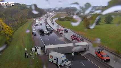 Northbound I-35 reopens near I-635 after tractor-trailer flips over - Vimarsana News