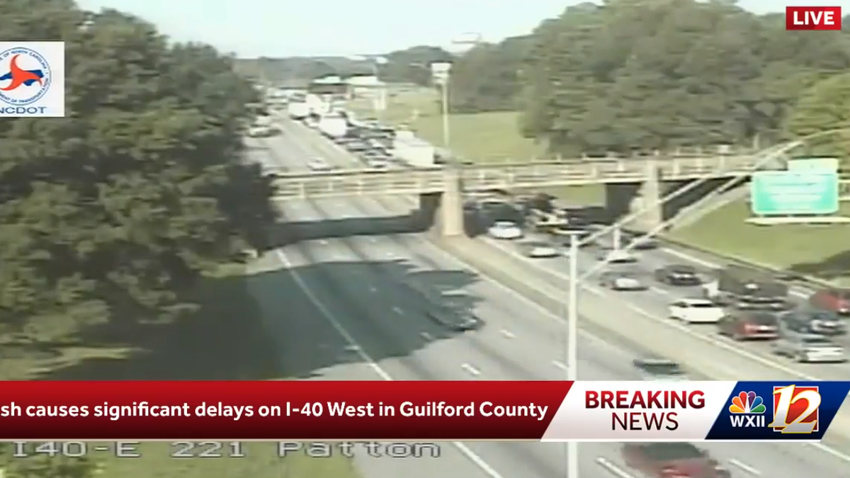 I40 West crash causes major delays in Guilford County