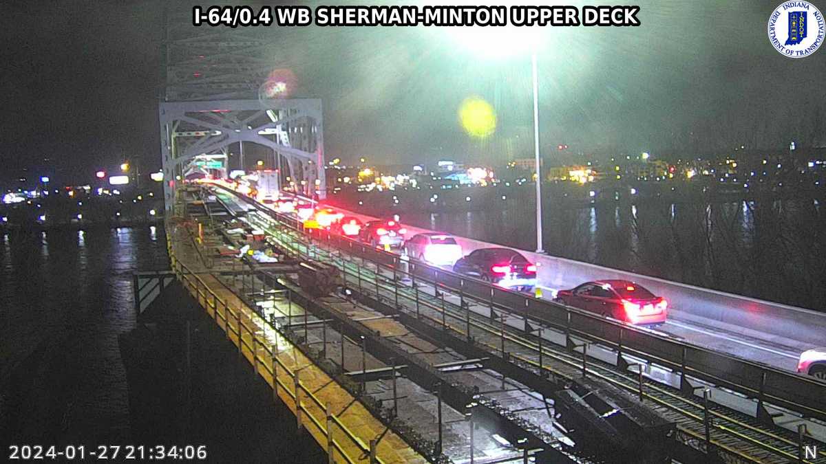 Westbound lanes on Sherman Minton closed after person hit, killed by car