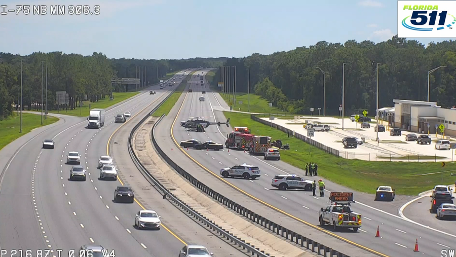 Crash causes lane closures on I-75 in Sumter County