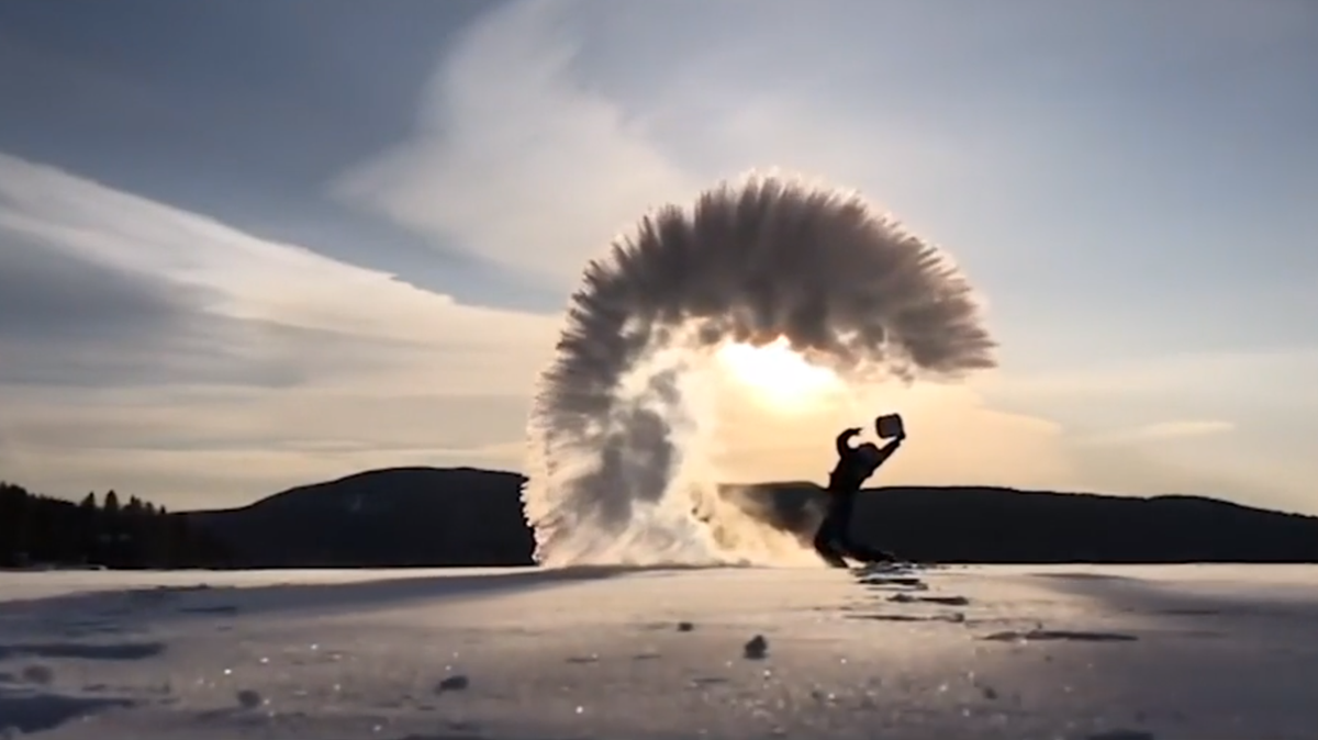 Incredible Video Shows Boiling Water Turning To Ice In Seconds