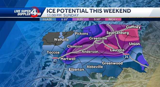 potential ice totals