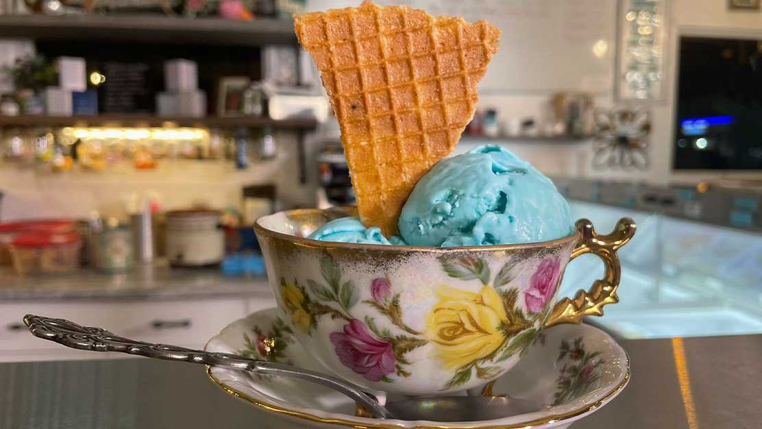 TEA ICE CREAM APPRECIATION⠀ ⠀ Let's hear it for Blue Jasmine Tea.⠀ ⠀  Available exclusively at our scoop shops in NY/NJ, CA, PA & TX until…