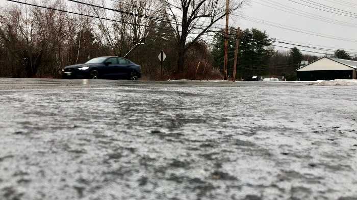 Freezing rain creates dangerous conditions across parts of Maine