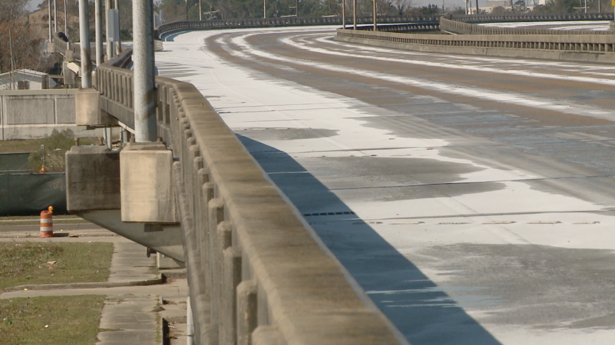 Icy conditions lead to road closures across Louisiana