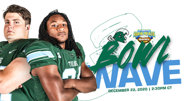 Tulane Green Wave headed to Famous Idaho Potato Bowl in Boise on Dec. 22