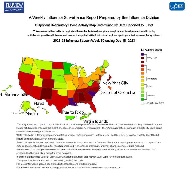 South Carolina: Flu cases are very high