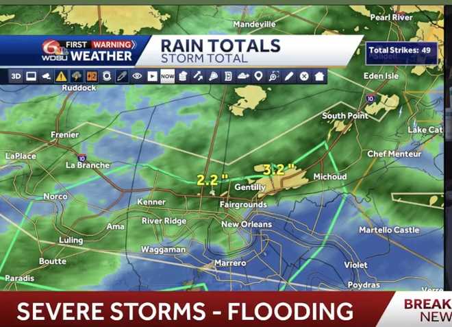 Flood advisory issued for New Orleans until 8:15 p.m.