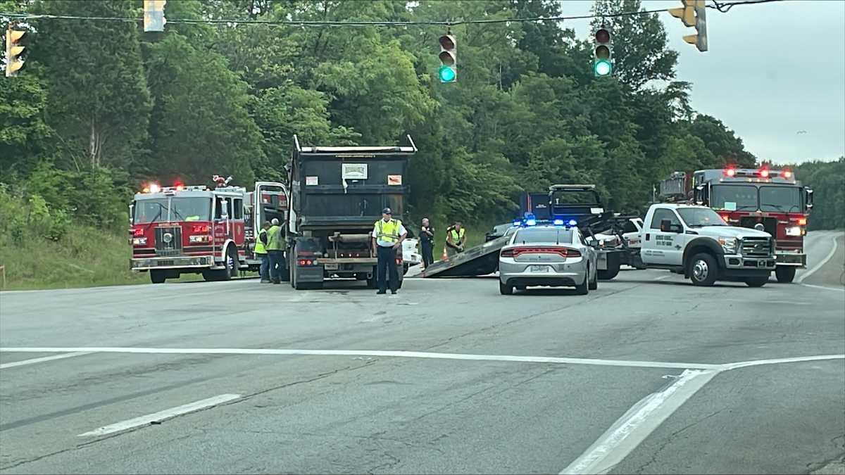 OSP: 2 hospitalized after car crashes into dump truck in Monroe Township