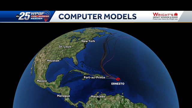 Tracking Ernesto: Computer models and maps