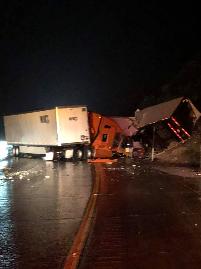 Portion of I-80 back open after crash involving multiple big rigs