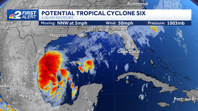 potential tropical cyclone six