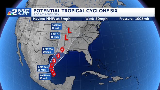 potential tropical cyclone six