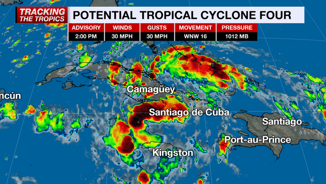 Potential Tropical Cyclone Four.