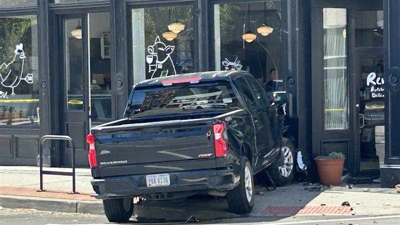 2 taken to hospital after truck crashes into butcher shop in Covington