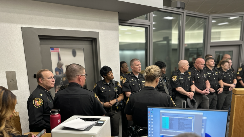 PHOTOS: Officers pack courtroom at arraignment of man accused of ...