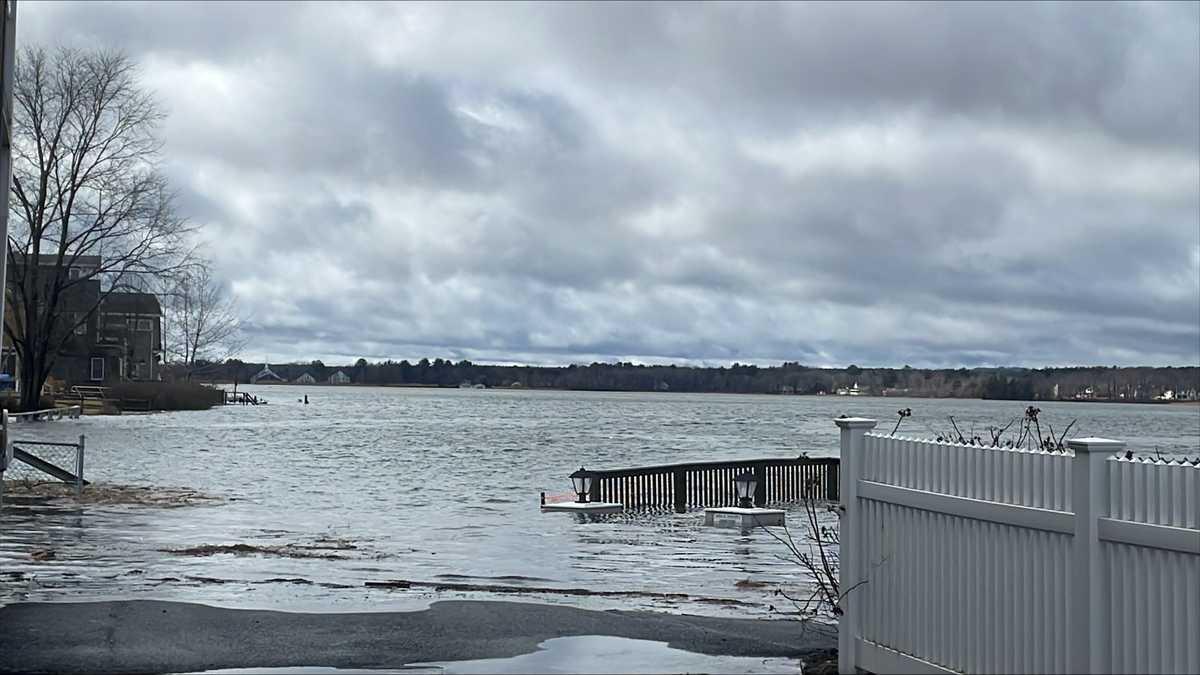 Flooding across Maine's Coast following high tide
