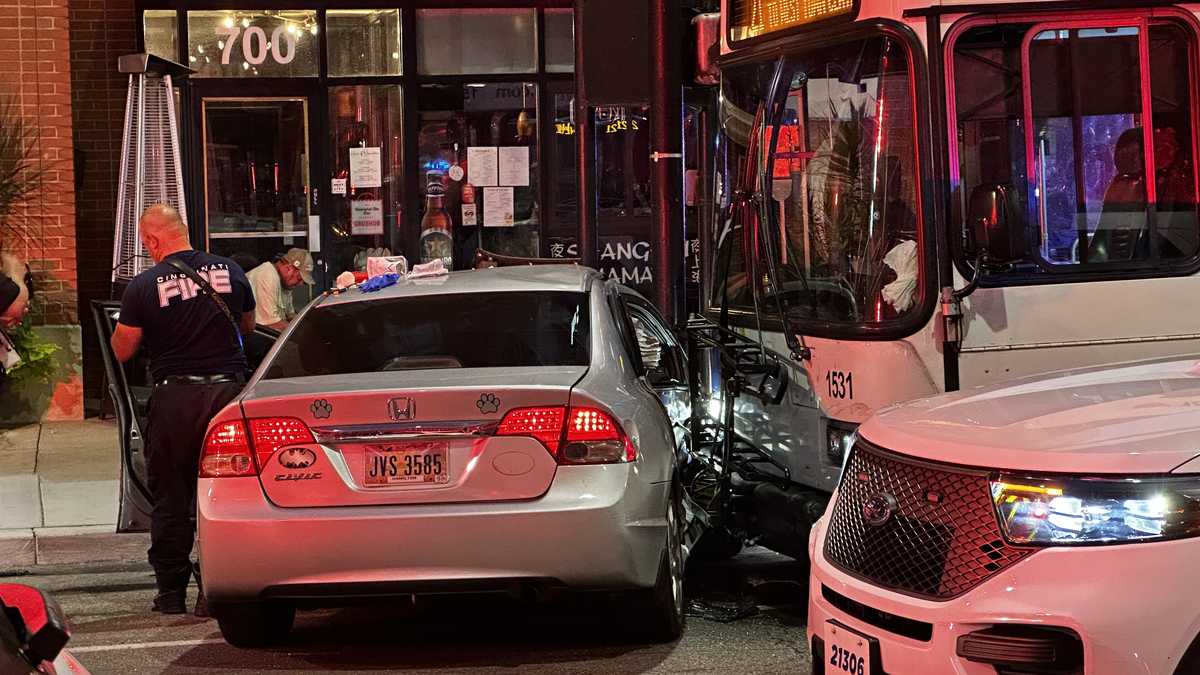 Person hurt in crash involving Metro bus downtown