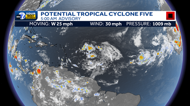potential tropical cyclone five