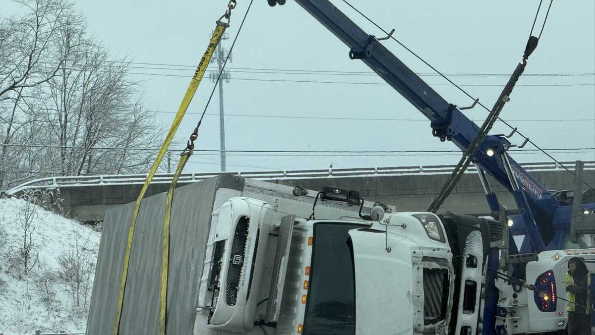 Slippery roads cause numerous crashes