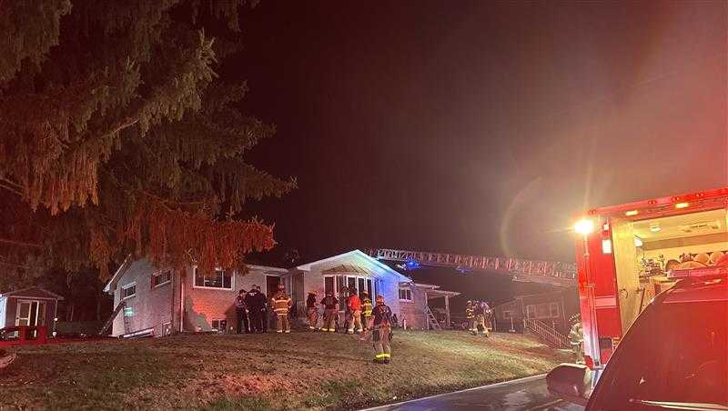 House in Hempfield Township, Westmoreland County catches fire