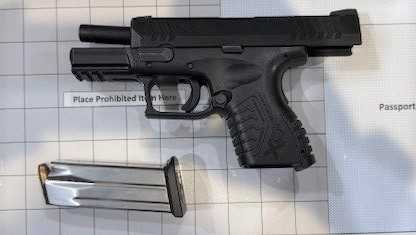 Loaded gun found in Lancaster County man's carry-on bag at