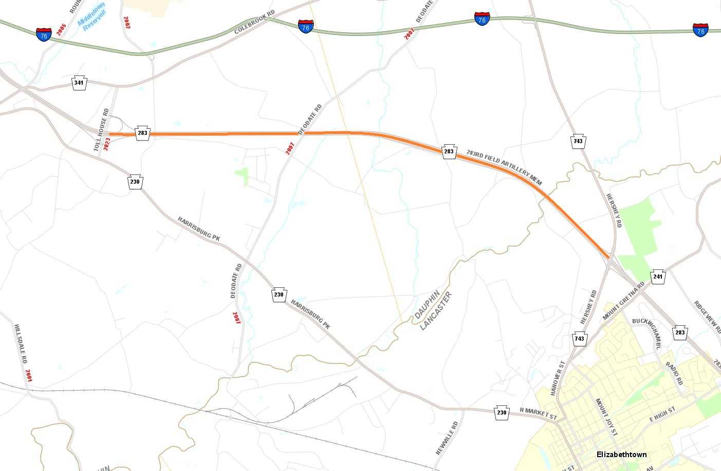 Nighttime lane restrictions in place on Route 283 this week in