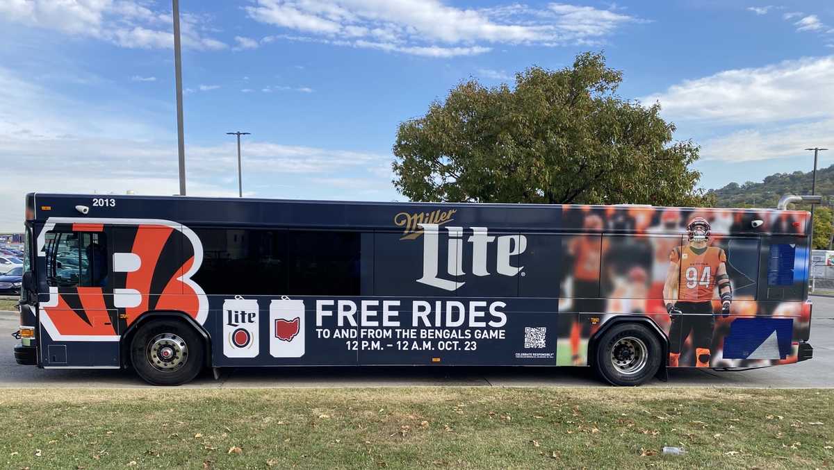 Miller Lite offering fans free rides to Bengals game at Paycor Stadium Sunday